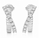 0.94 Ctw Lab Grown Diamond Earring in 925 Platinum Plated