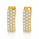 2.07 Ctw Lab Grown Diamond Hoop Earring in 925 Yellow Gold Plated