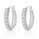 0.97 Ctw Lab Grown Diamond Hoop Earring in 925 Platinum Plated