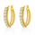 0.97 Ctw Lab Grown Diamond Hoop Earring in 925 Yellow Gold Plated