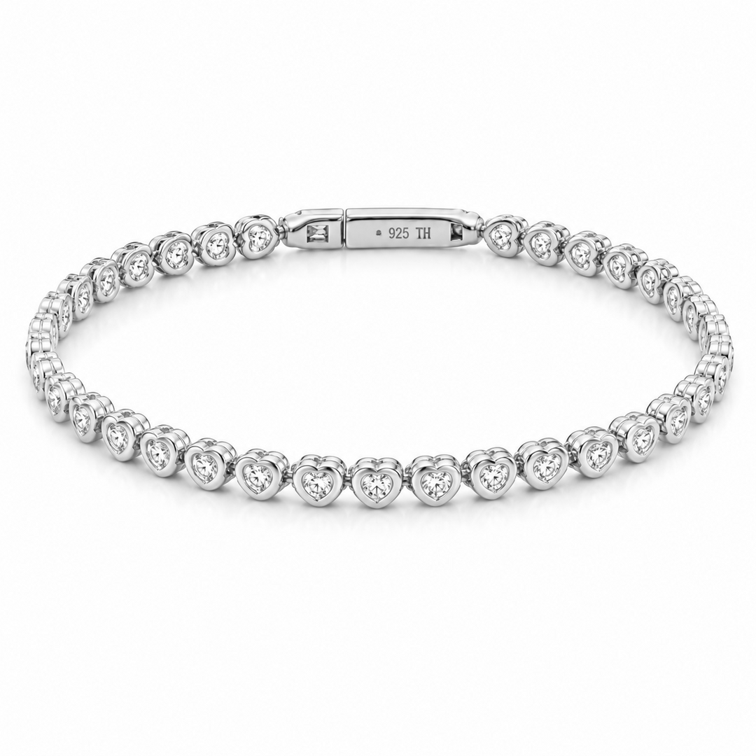 1.78 Ctw Lab Grown Diamond Flex Bangle in 925 Platinum Plated