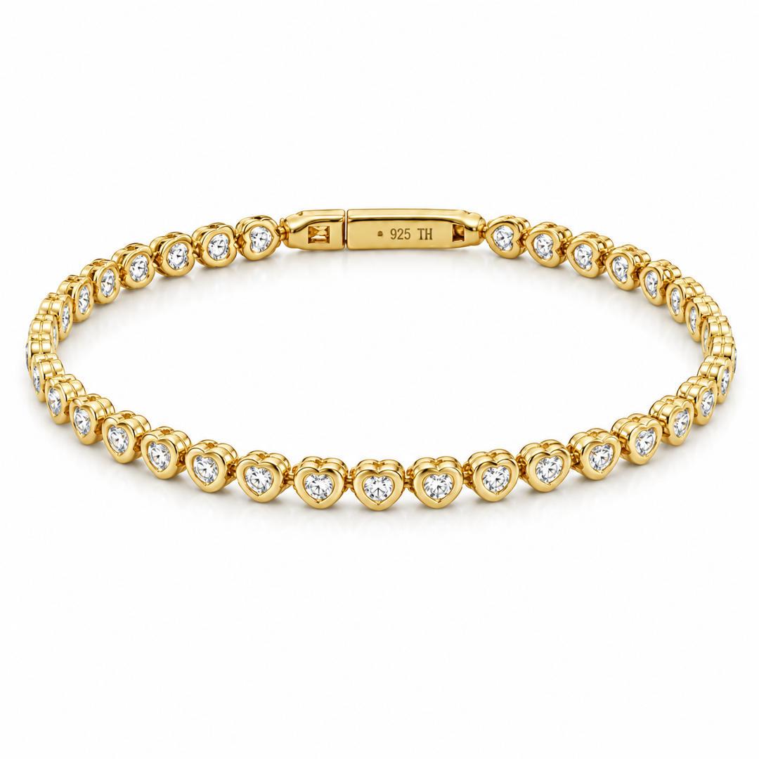 1.78 Ctw Lab Grown Diamond Flex Bangle in 925 Yellow Gold Plated