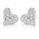 1.13 Ctw Lab Grown Diamond Stud Earring in 925 Platinum Plated