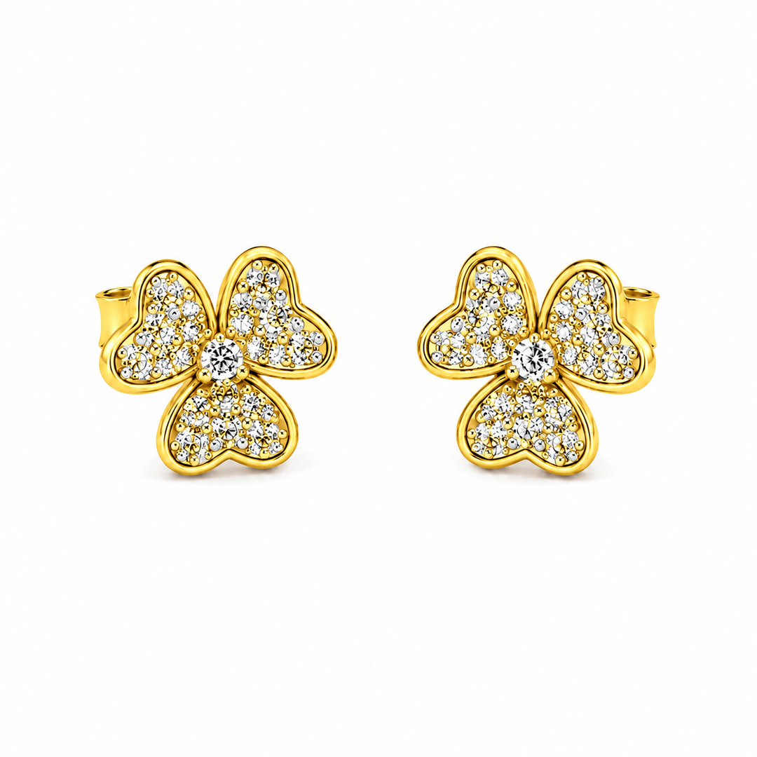 0.54 Ctw Lab Grown Diamond Earring in 925 Yellow Gold Plated