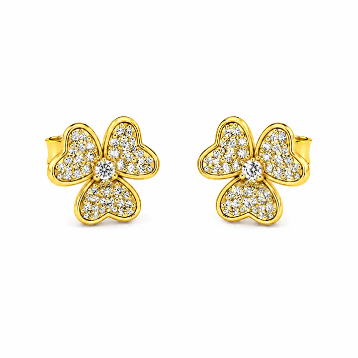 0.54 Ctw Lab Grown Diamond Earring in 925 Yellow Gold Plated
