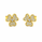 0.54 Ctw Lab Grown Diamond Earring in 925 Yellow Gold Plated