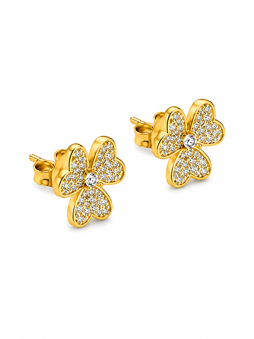 0.54 Ctw Lab Grown Diamond Earring in 925 Yellow Gold Plated