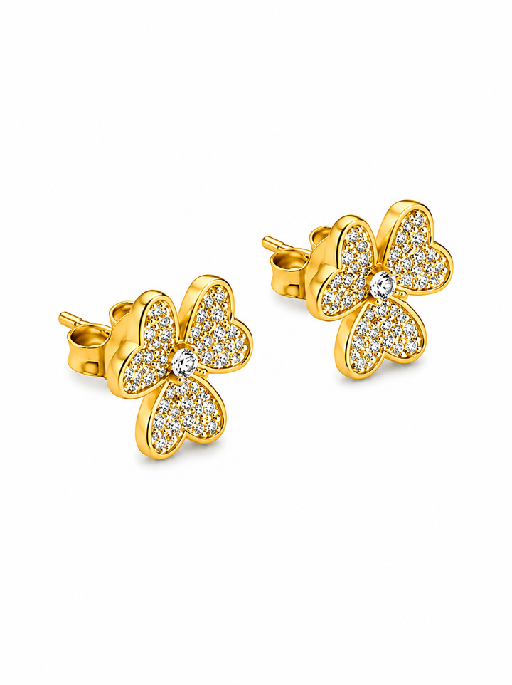0.54 Ctw Lab Grown Diamond Earring in 925 Yellow Gold Plated