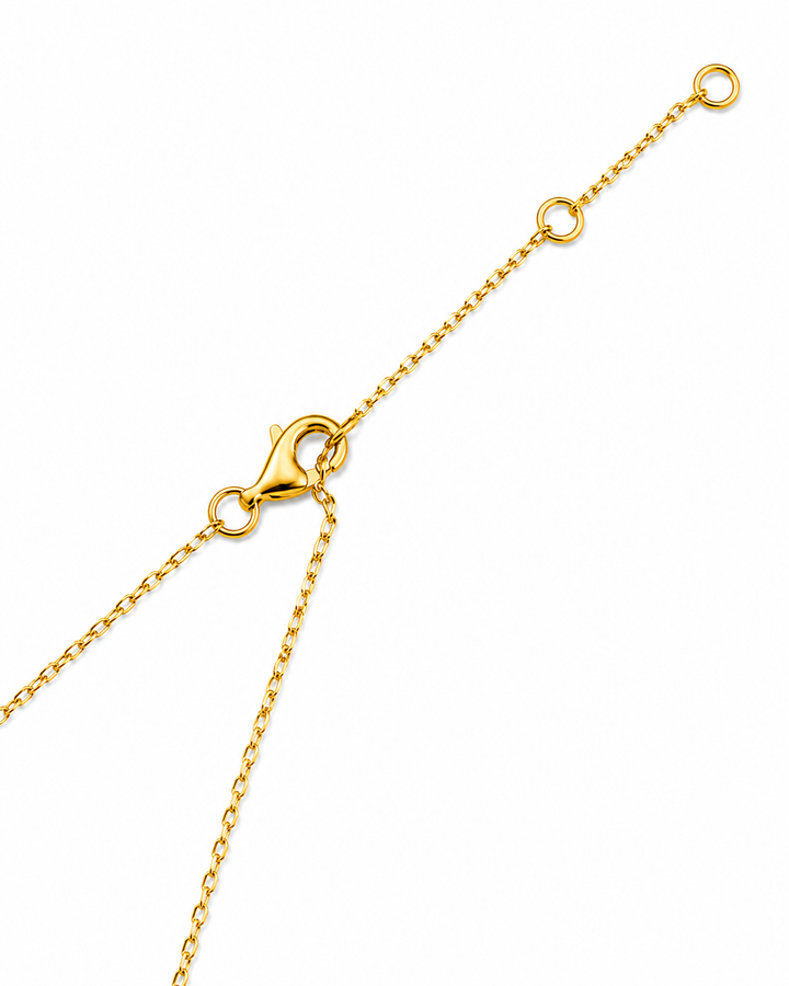 0.61 Ctw Lab Grown Diamond Necklace in 925 Yellow Gold Plated