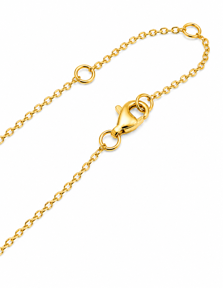 0.61 Ctw Lab Grown Diamond Necklace in 925 Yellow Gold Plated
