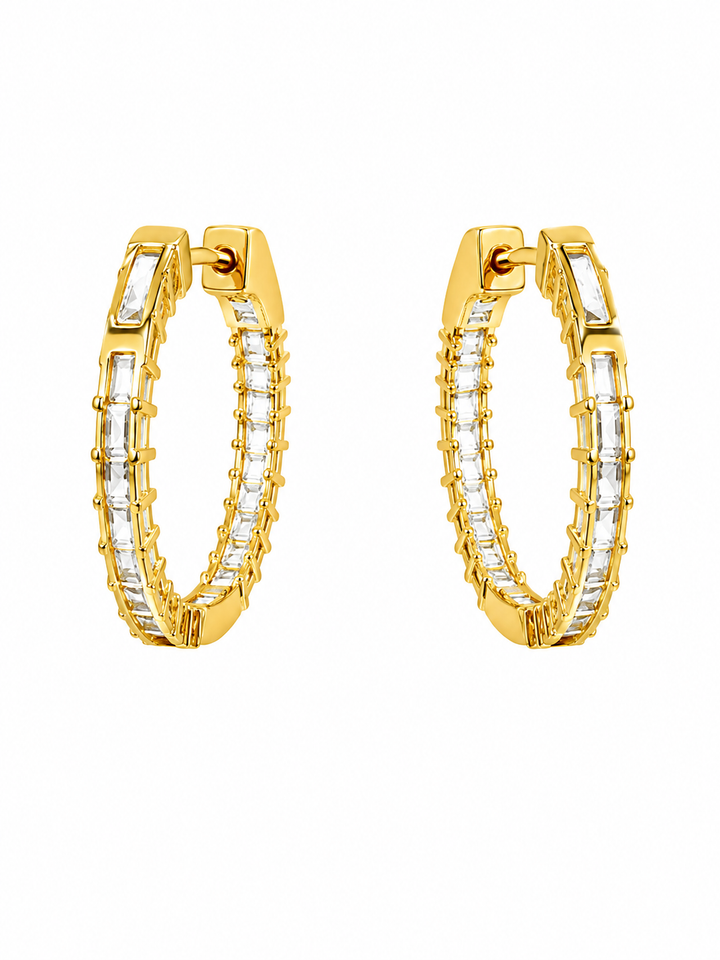 4.50 DEW Moissanite Earring in 925 Yellow Gold Plated