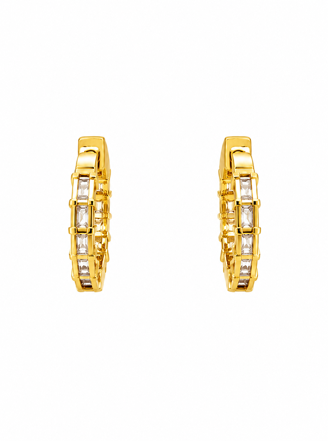 3.10 DEW Moissanite Earring in 925 Yellow Gold Plated