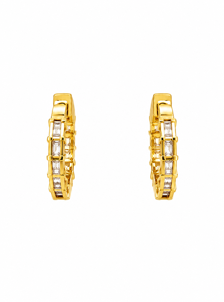 6.70 DEW Moissanite Earring in 925 Yellow Gold Plated