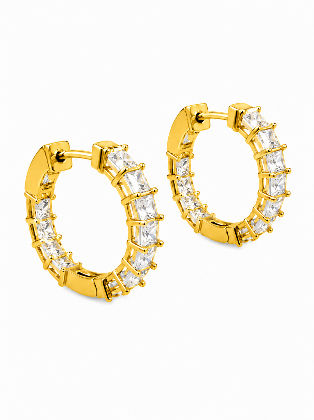 6.70 DEW Moissanite Earring in 925 Yellow Gold Plated