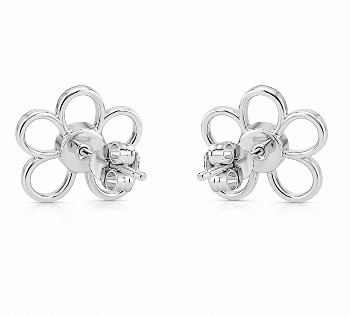 0.66 DEW Moissanite Earring in 925 Platinum Plated