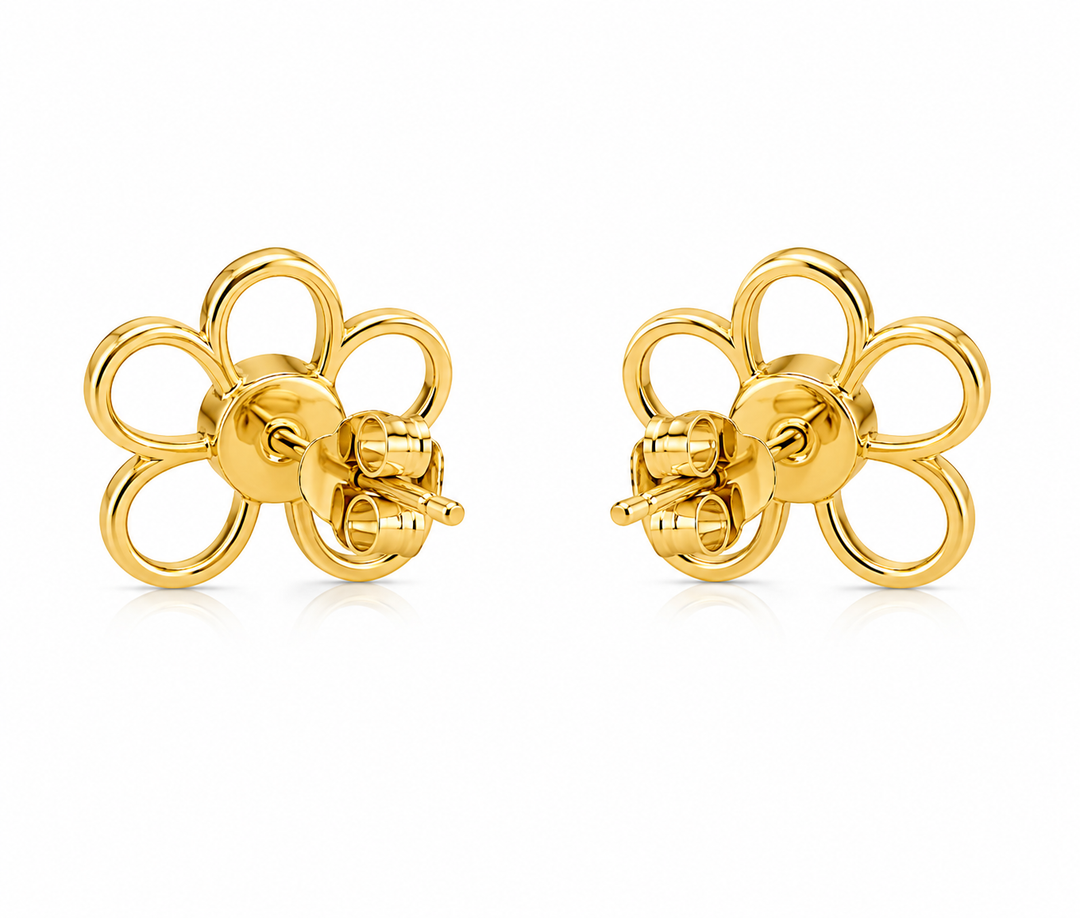 0.66 DEW Moissanite Earring in 925 Yellow Gold Plated