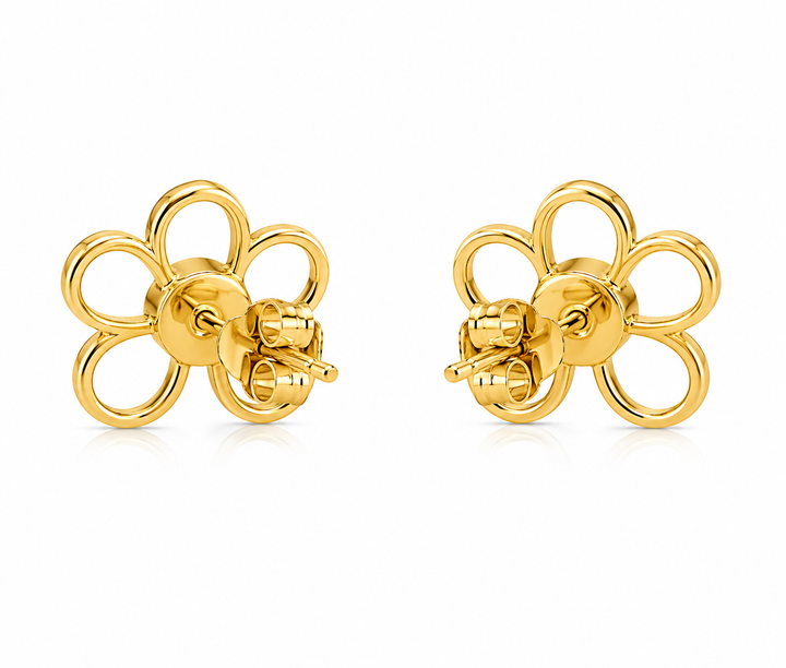 0.66 DEW Moissanite Earring in 925 Yellow Gold Plated