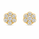 0.45 DEW Moissanite Earring in 925 Yellow Gold Plated