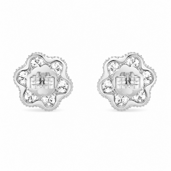0.45 DEW Moissanite Earring in 925 Platinum Plated