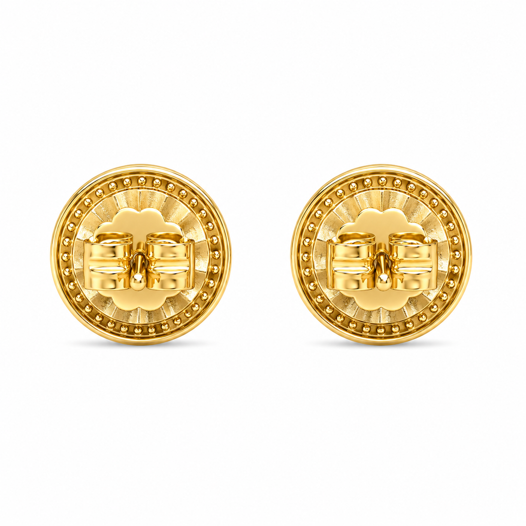 2.50 DEW Moissanite Earring in 925 Yellow Gold Plated
