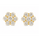 8.00 DEW Moissanite Earring in 925 Yellow Gold Plated