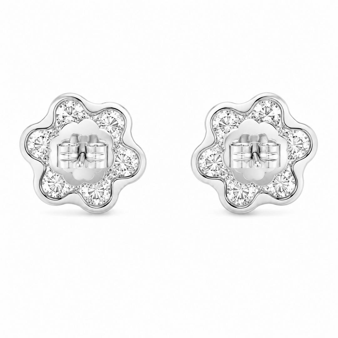 8.00 DEW Moissanite Earring in 925 Platinum Plated