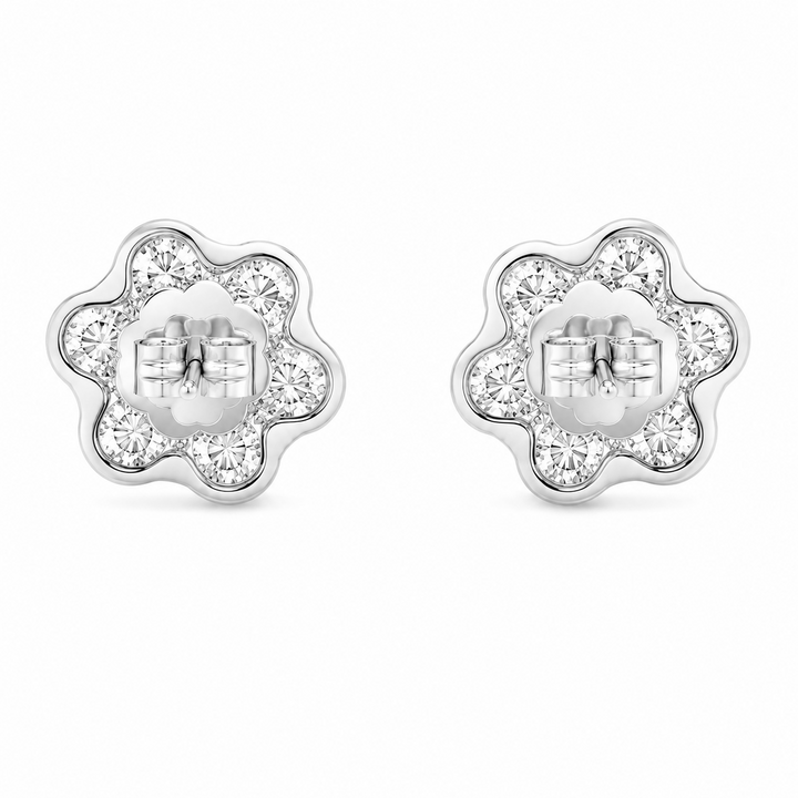 8.00 DEW Moissanite Earring in 925 Platinum Plated