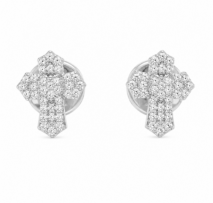 0.30 DEW Moissanite Earring in 925 Platinum Plated
