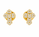 0.30 DEW Moissanite Earring in 925 Yellow Gold Plated