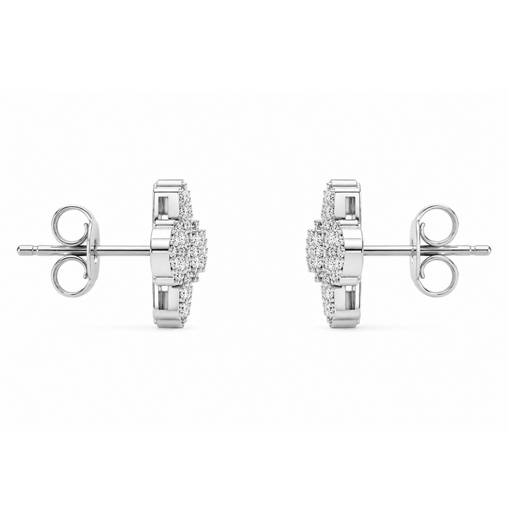 0.30 DEW Moissanite Earring in 925 Platinum Plated