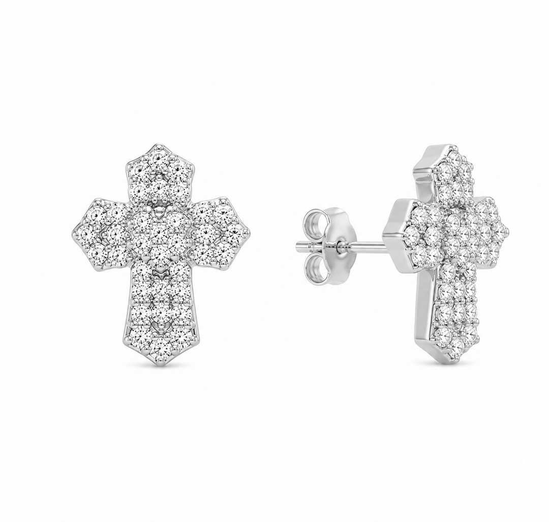 0.30 DEW Moissanite Earring in 925 Platinum Plated