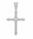 1.60 DEW Moissanite Cross Pendant in 925 Platinum Plated