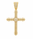 1.60 DEW Moissanite Cross Pendant in 925 Yellow Gold Plated