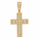 6.80 DEW Moissanite Cross Pendant in 925 Yellow Gold Plated