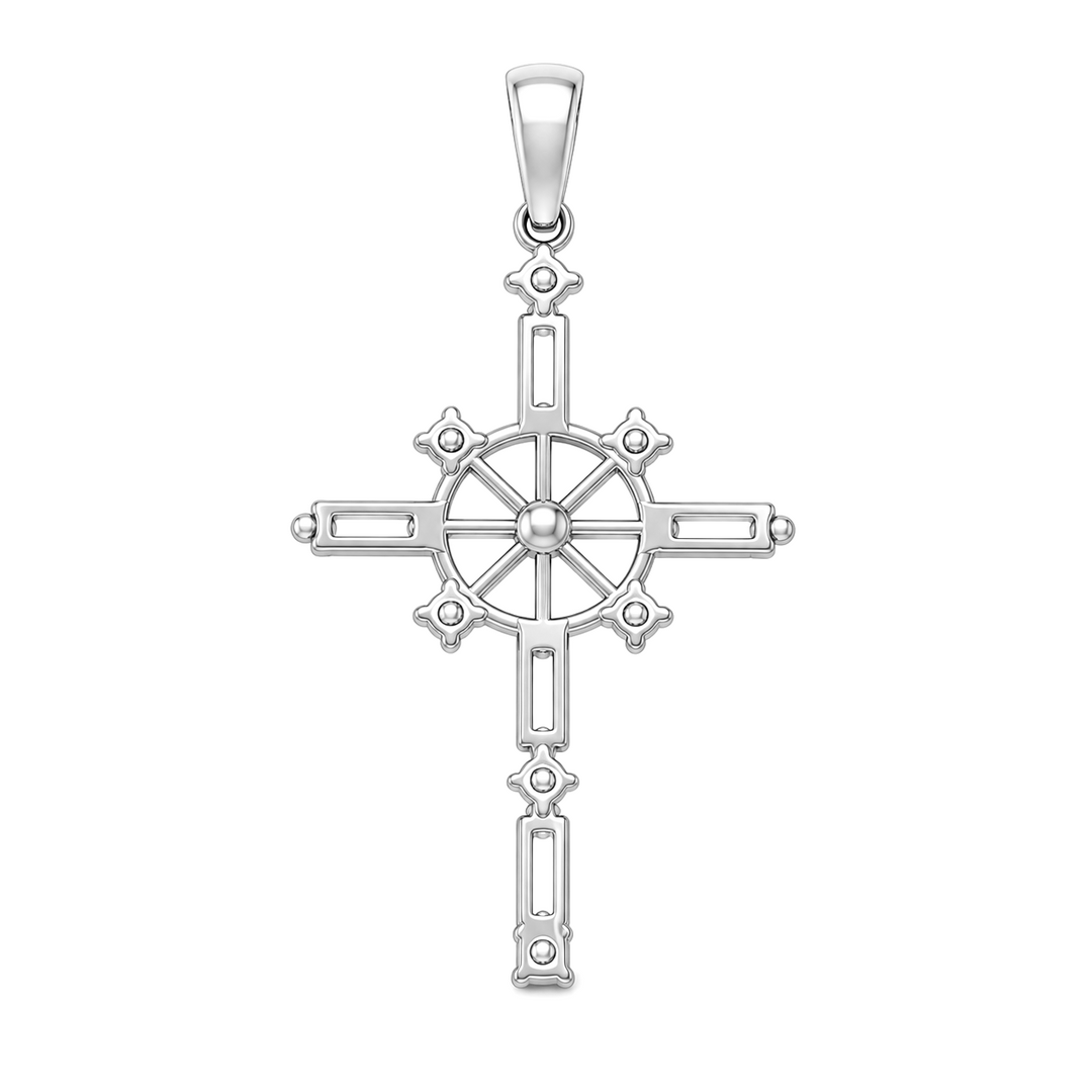 1.20 DEW Moissanite Pendant in 925 Platinum Plated