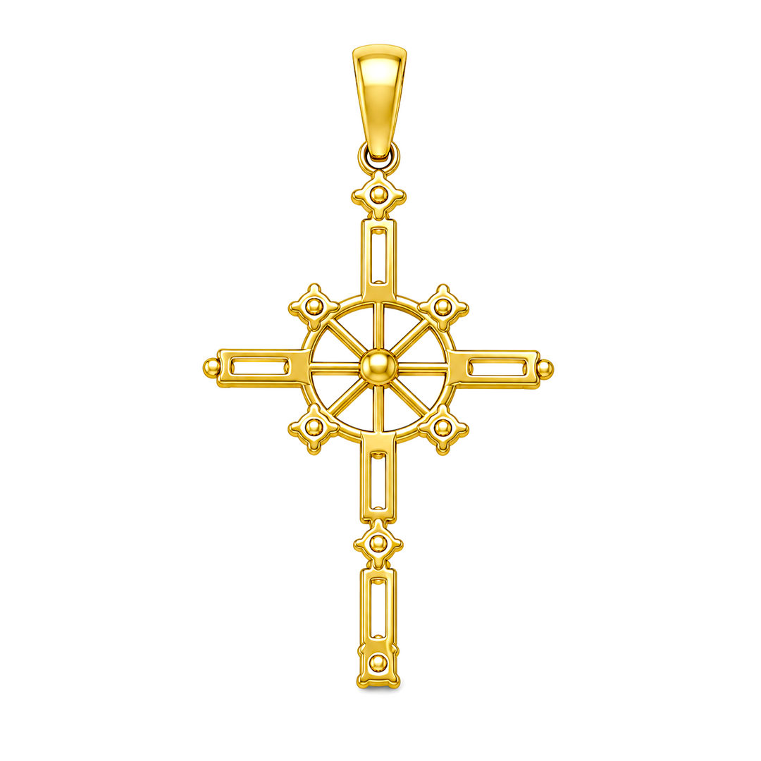 1.20 DEW Moissanite Pendant in 925 Yellow Gold Plated
