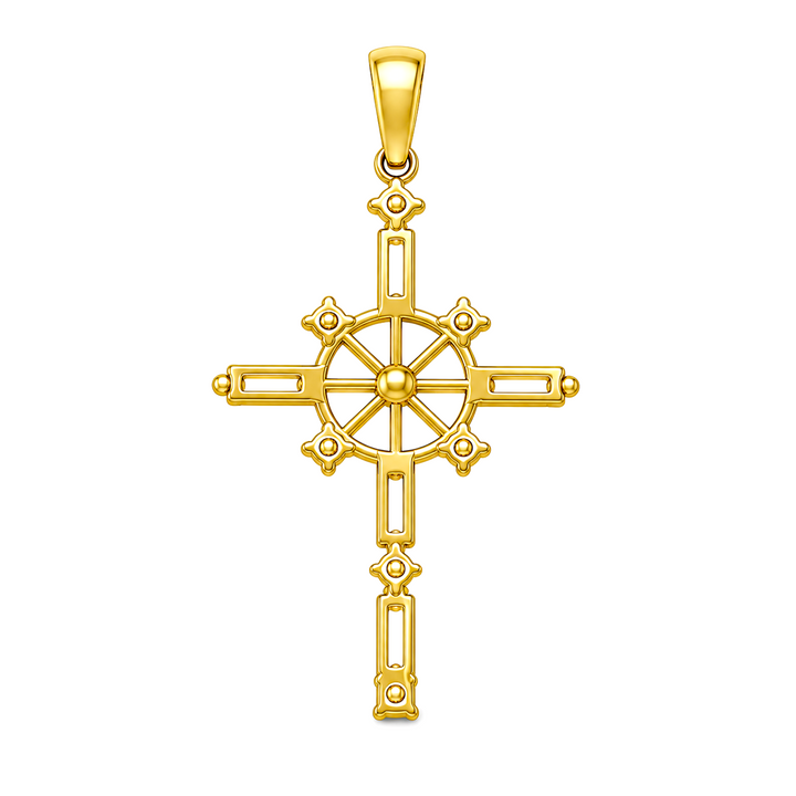 1.20 DEW Moissanite Pendant in 925 Yellow Gold Plated
