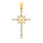 1.20 DEW Moissanite Pendant in 925 Yellow Gold Plated