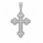 4.70 DEW Moissanite Cross Pendant in 925 Platinum Plated
