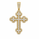 4.70 DEW Moissanite Cross Pendant in 925 Yellow Gold Plated
