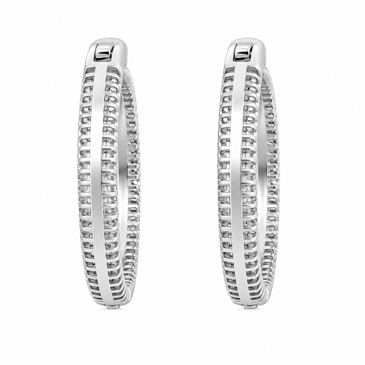 7.30 DEW Moissanite Earring in 925 Platinum Plated