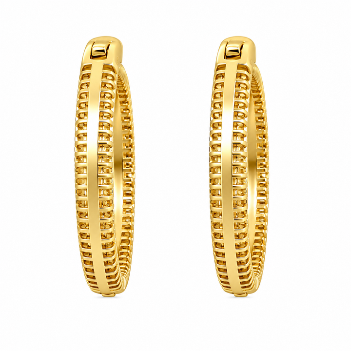 7.30 DEW Moissanite Earring in 925 Yellow Gold Plated