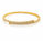 4.00 DEW Moissanite Flex Bangle in 925 Yellow Gold Plated
