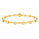 4.50 DEW Moissanite Flex Bangle in 925 Yellow Gold Plated