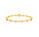 1.50 DEW Moissanite Flex Bangle in 925 Yellow Gold Plated