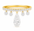 2.27 DEW Moissanite Ring in 925 Yellow Gold Plated