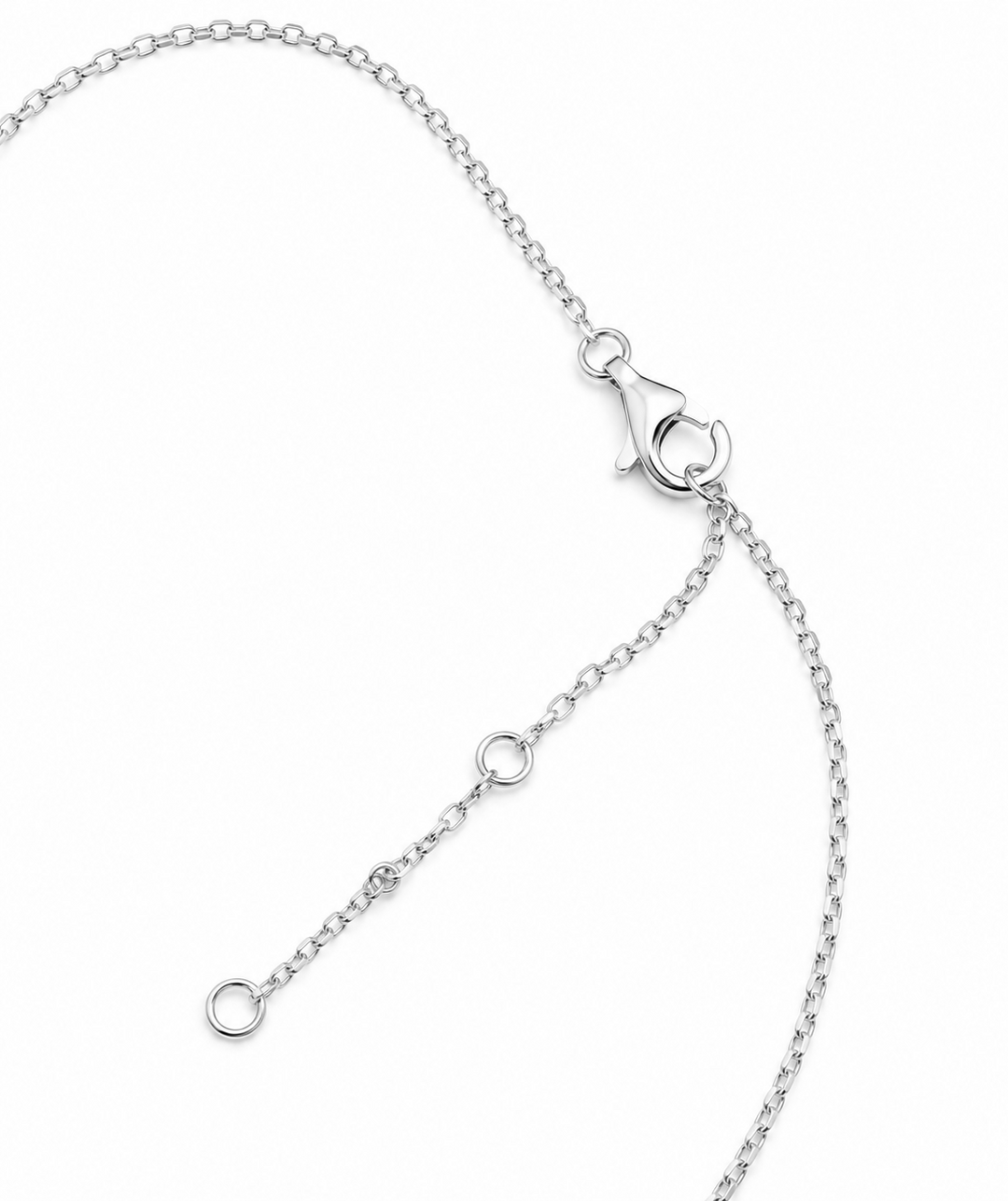 3.70 DEW Moissanite Station Necklace in 925 Platinum Plated