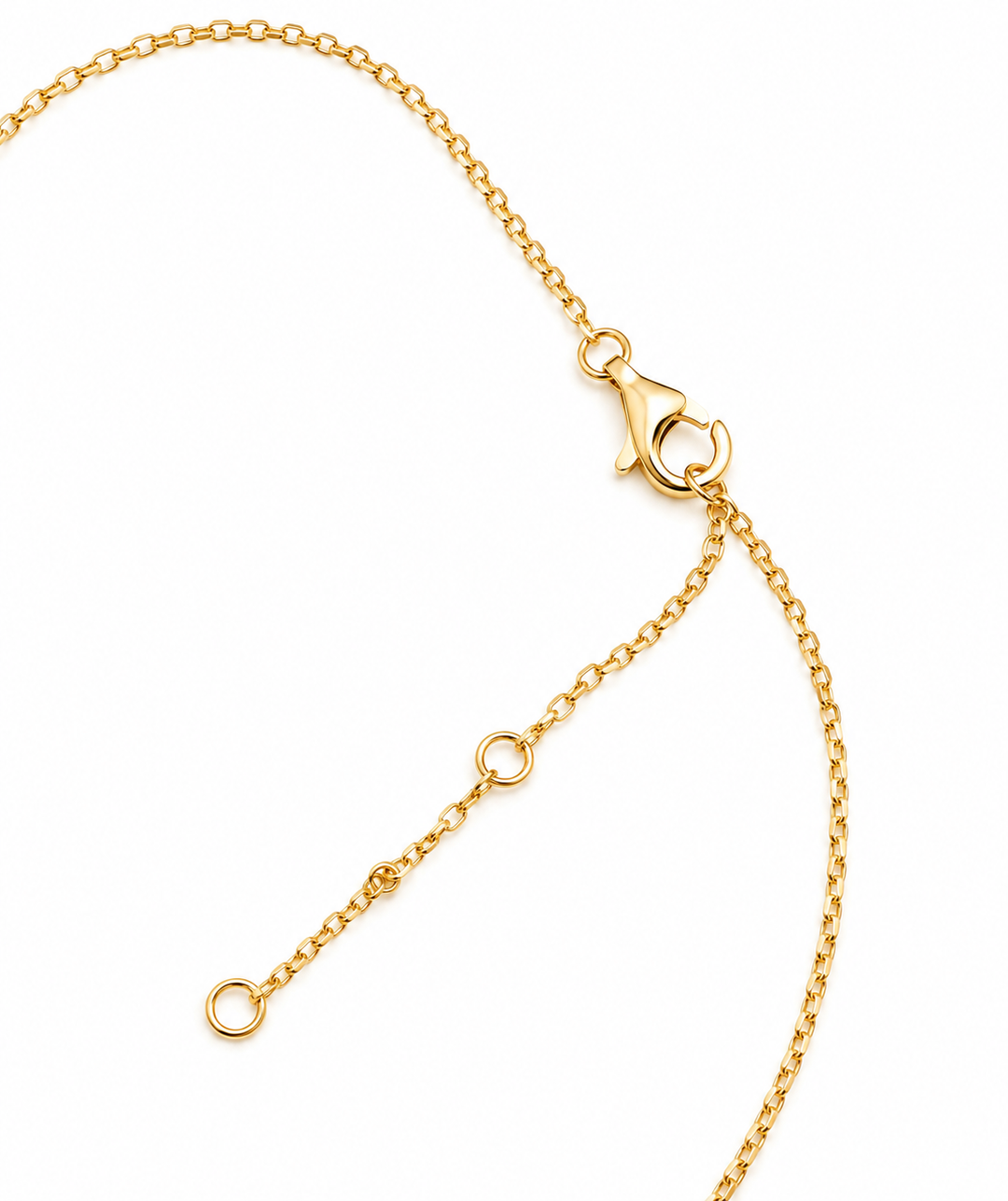 3.70 DEW Moissanite Station Necklace in 925 Yellow Gold Plated