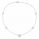 3.70 DEW Moissanite Station Necklace in 925 Platinum Plated