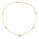 3.70 DEW Moissanite Station Necklace in 925 Yellow Gold Plated